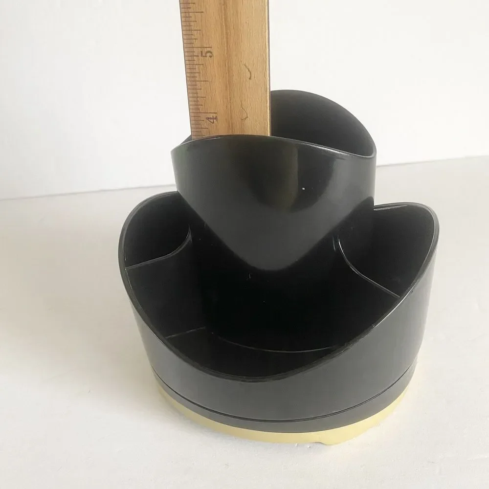 Storex Desk Top Organizer Rubber‎ Grip Rotary Sorter Pencil Holder 5 Compartment